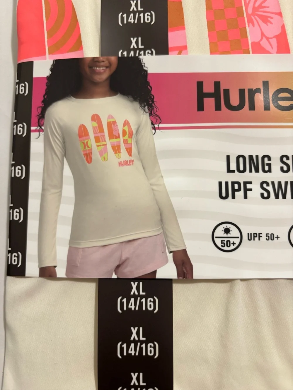 Hurley Girls Swim Shirt Size XL